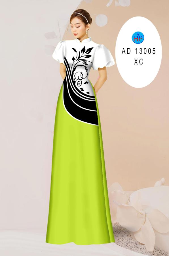 Vải Áo Dài Hoa In 3D AD 13005 6